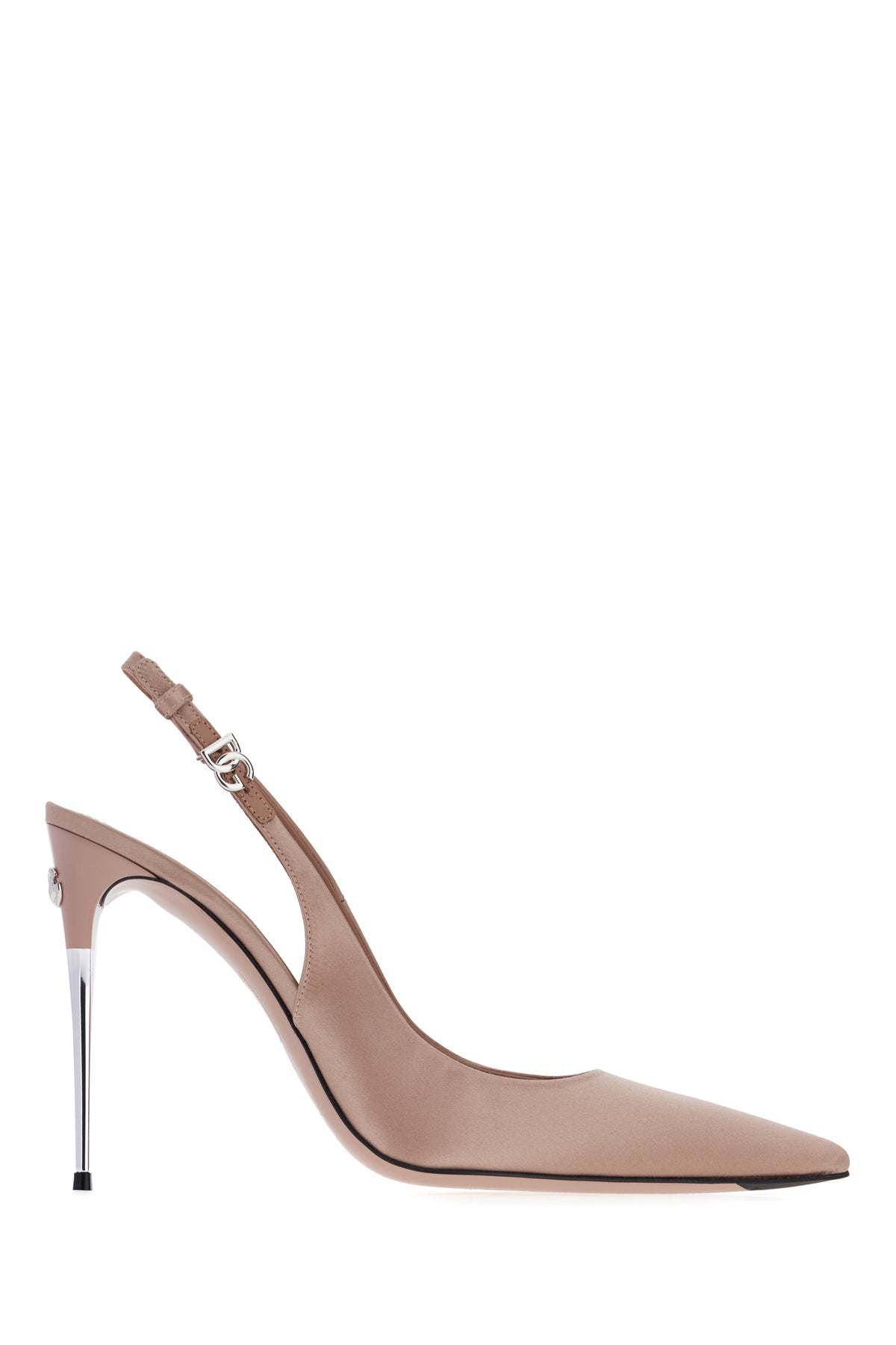 Dolce & Gabbana Scarpe con tacco in raso rosa antico