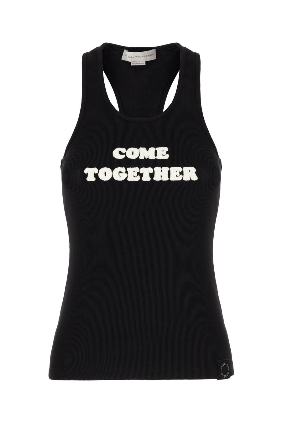 Stella McCartney Top in cotone stretch nero