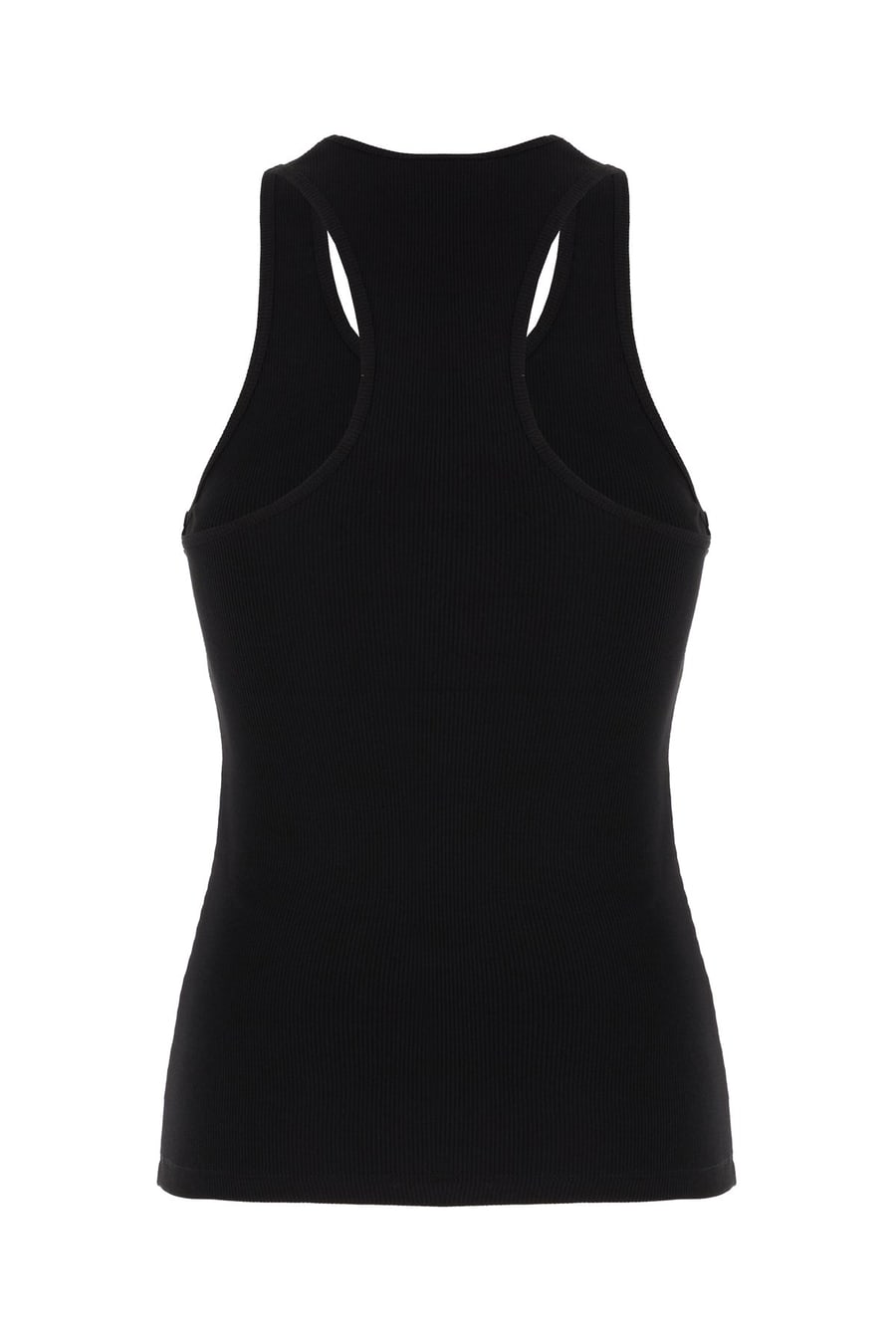 Stella McCartney Top in cotone stretch nero, view 2