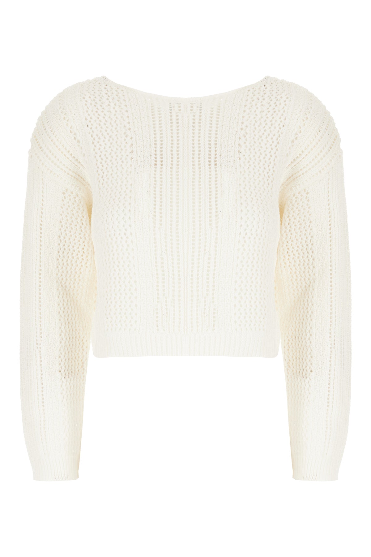 ALPHA STUDIO Maglione in cotone bianco