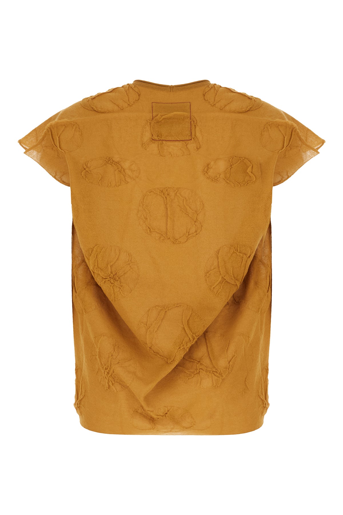 UMA WANG Maglione in misto cotone ocra, view 2