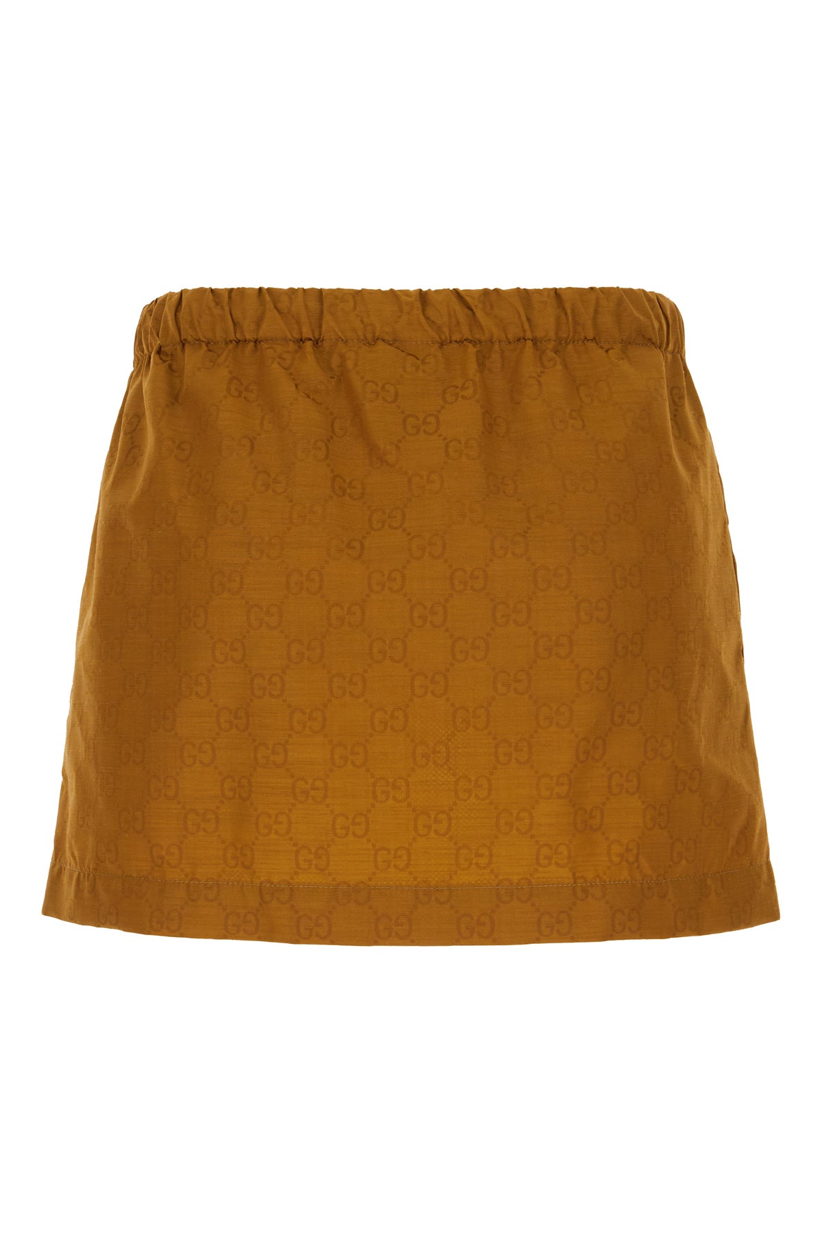 Gucci Minigonna in nylon marrone, view 2