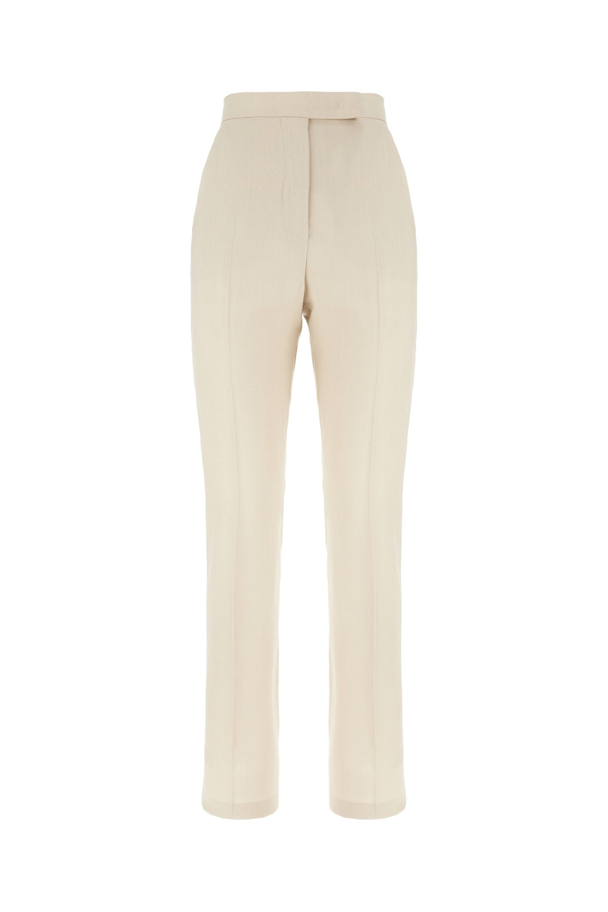 Max Mara Pantalone in misto lana sabbia