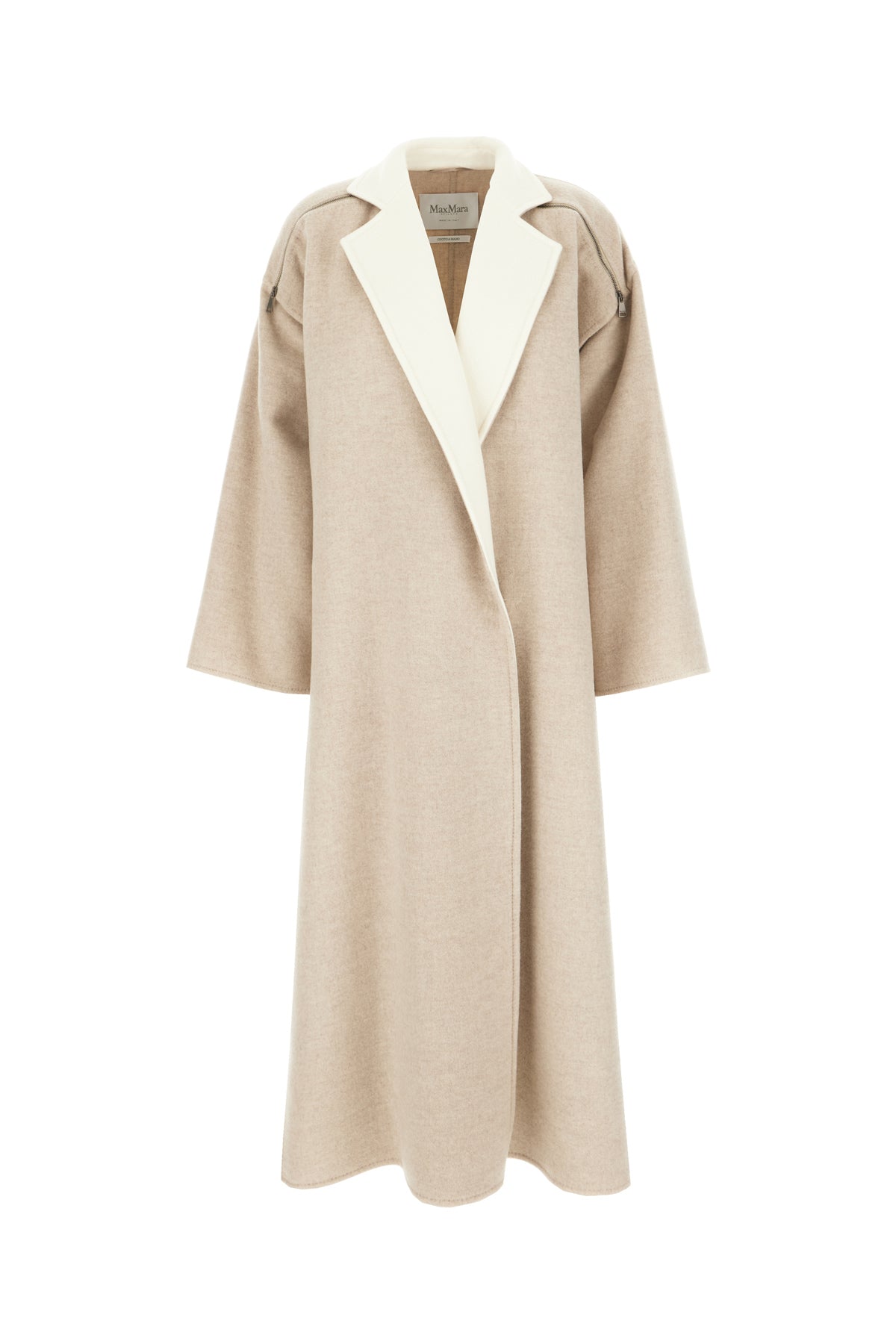 Max Mara Cappotto in misto lana sabbia