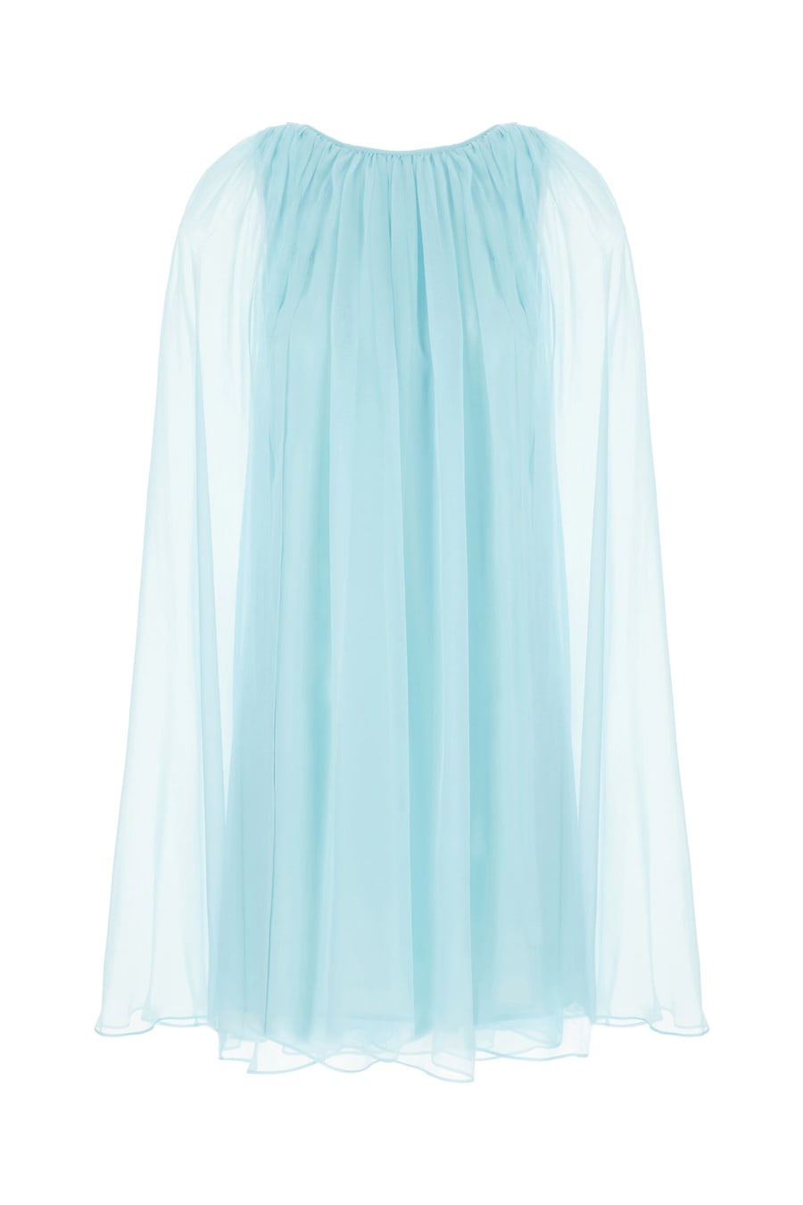Max Mara Pianoforte Mini abito in seta azzurra
