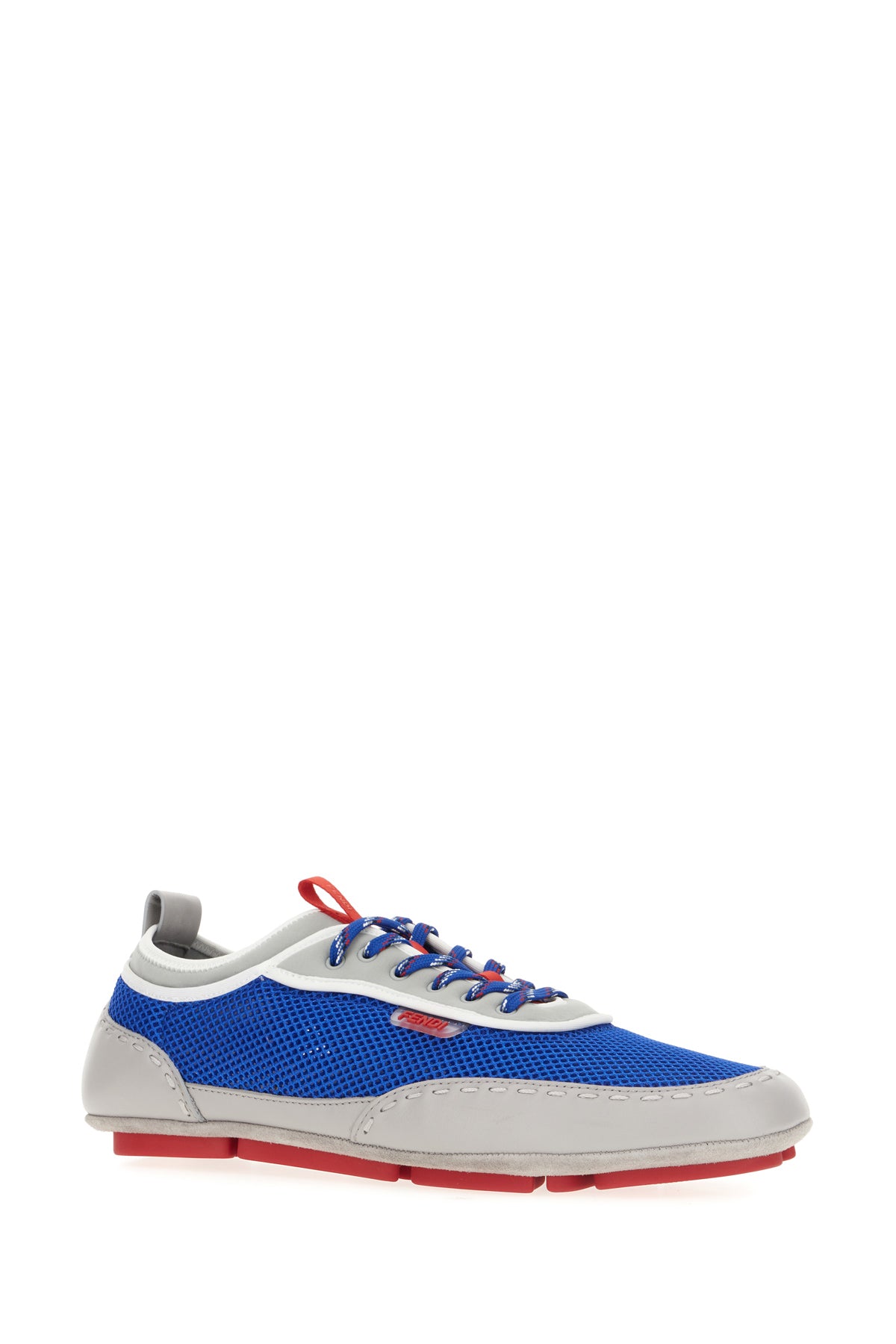 Fendi Sneakers in pelle e rete multicolor, view 2