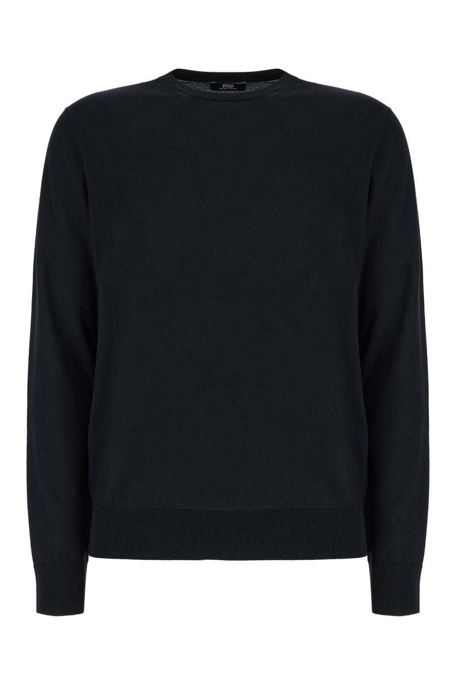 ALPHA STUDIO Maglione in cotone nero
