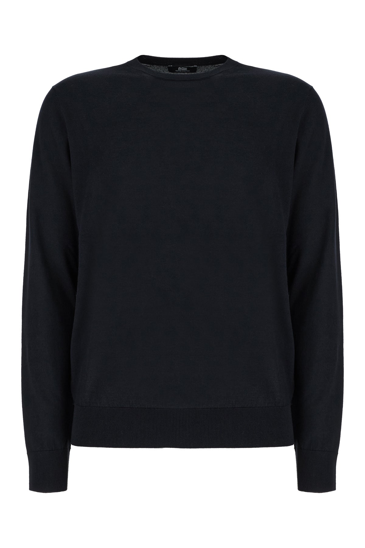 ALPHA STUDIO Maglione in cotone nero