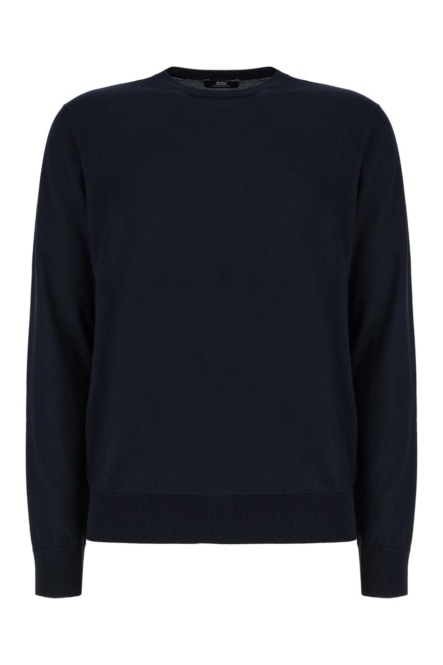 ALPHA STUDIO Maglione in cotone blu notte