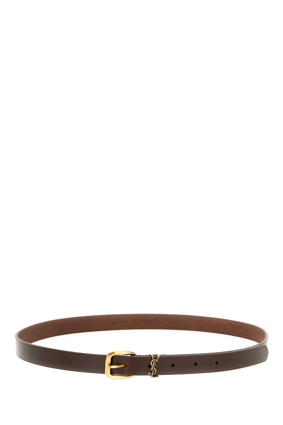 Saint Laurent Cintura in pelle testa di moro