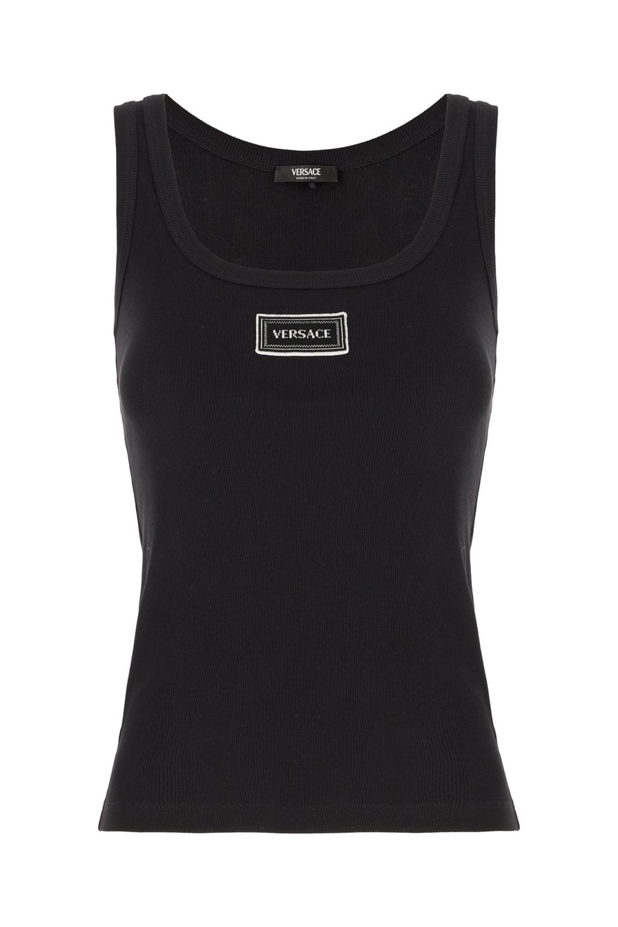 Versace Top in cotone stretch nero