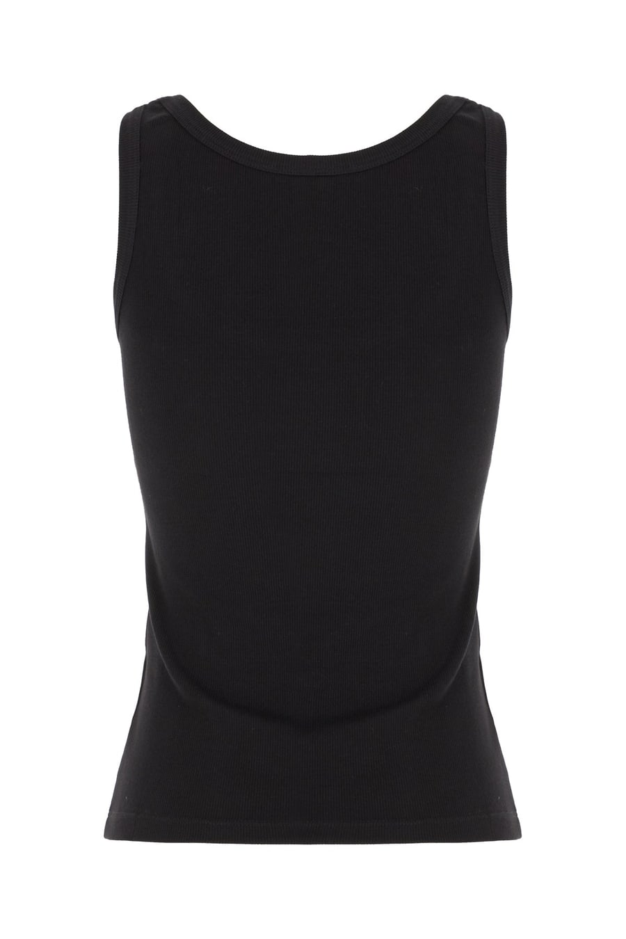Versace Top in cotone stretch nero, view 2