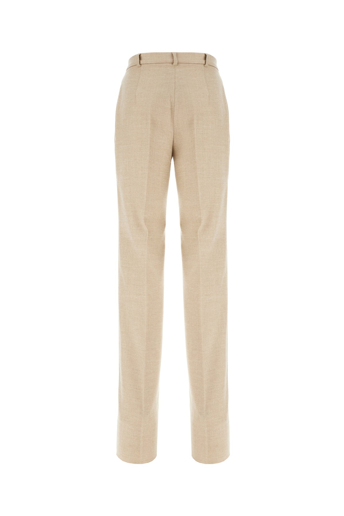 Max Mara Studio Pantalone in lana stretch sabbia, view 2