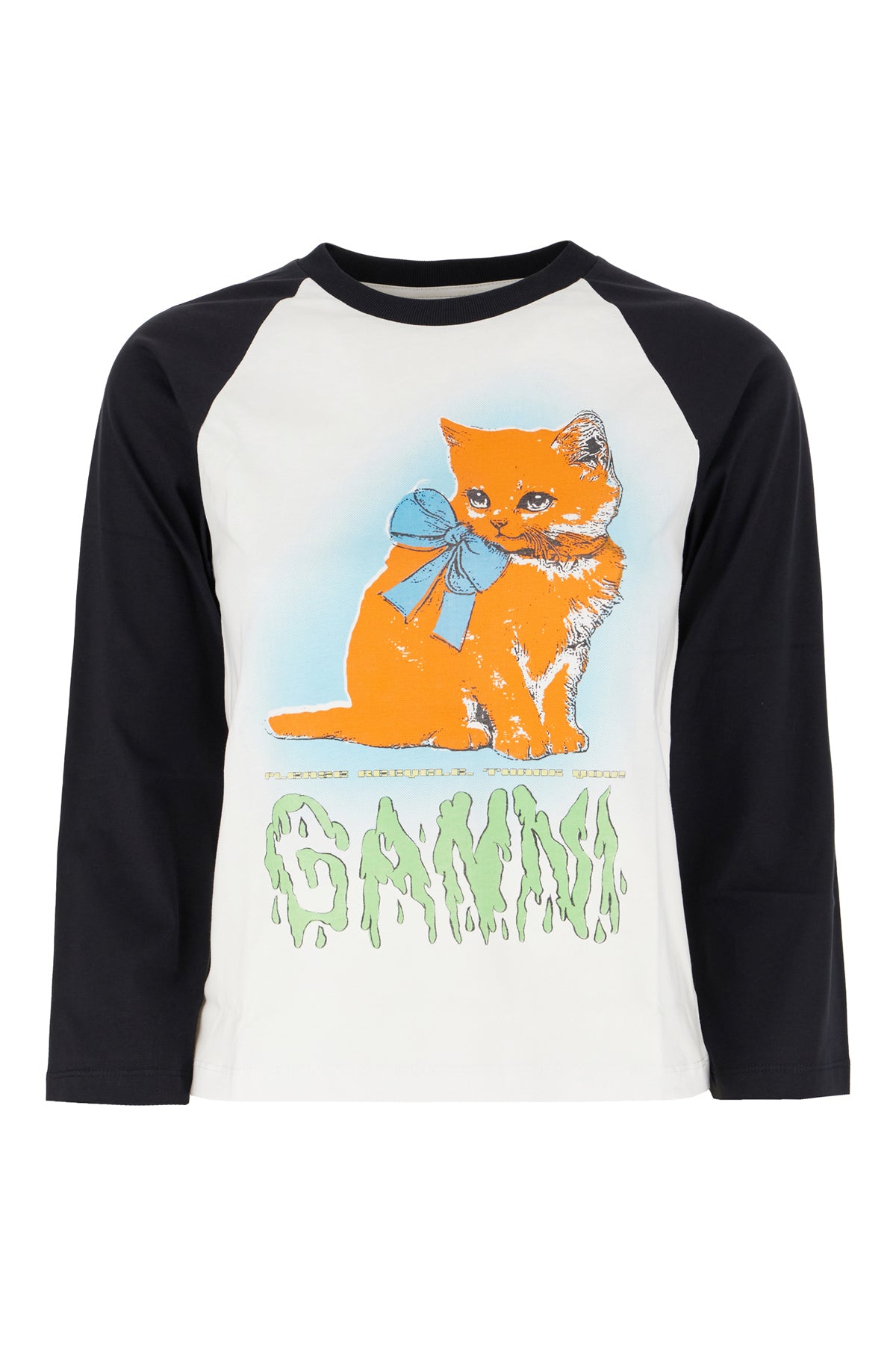 Ganni T-shirt in cotone bicolor