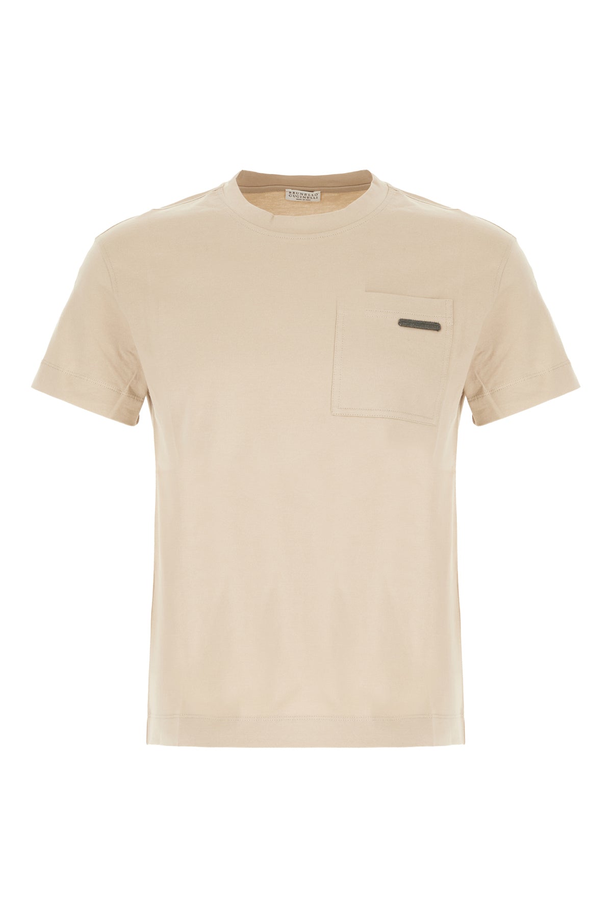 Brunello Cucinelli T-shirt in cotone cappuccino