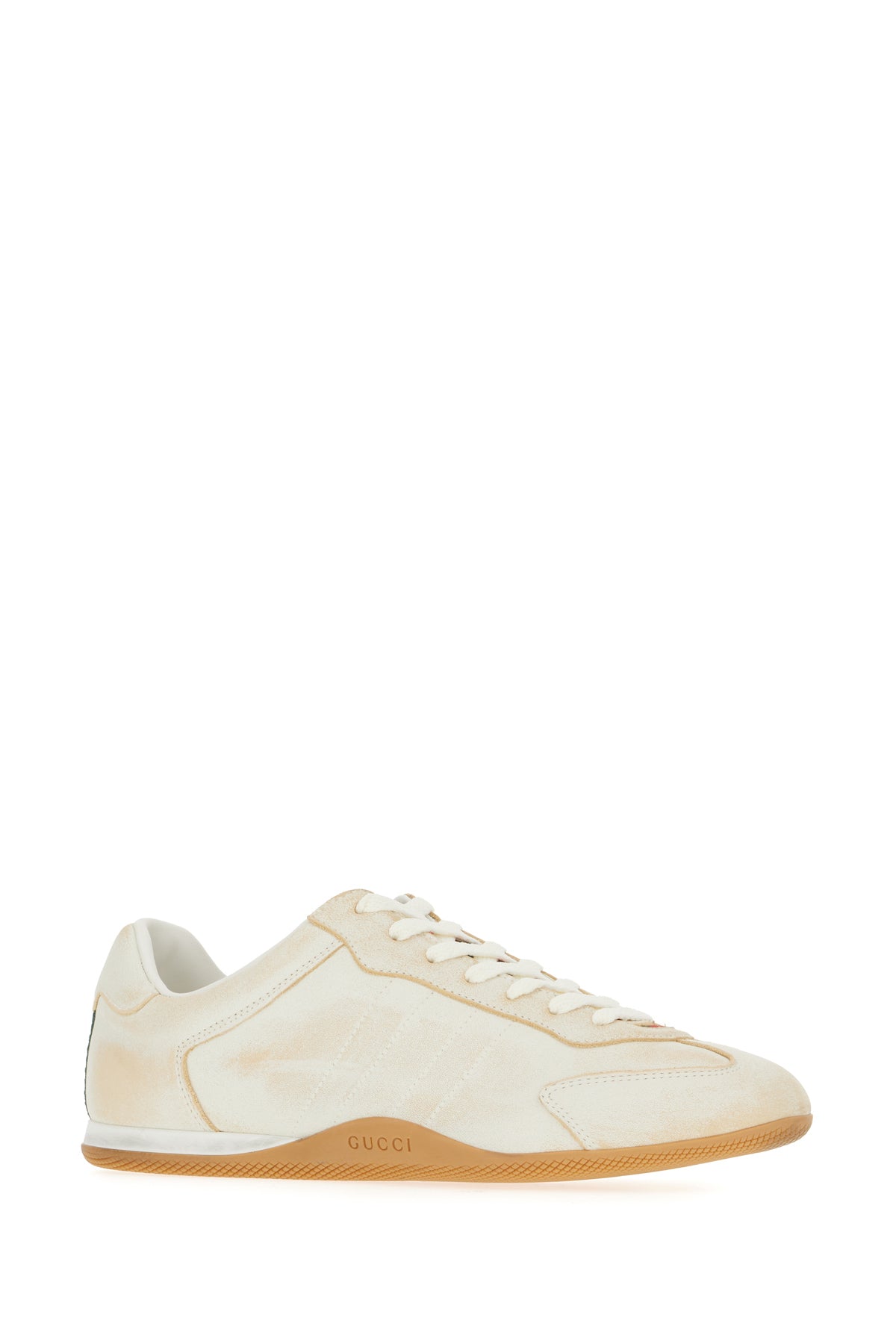 Gucci Sneakers in pelle avorio, view 2