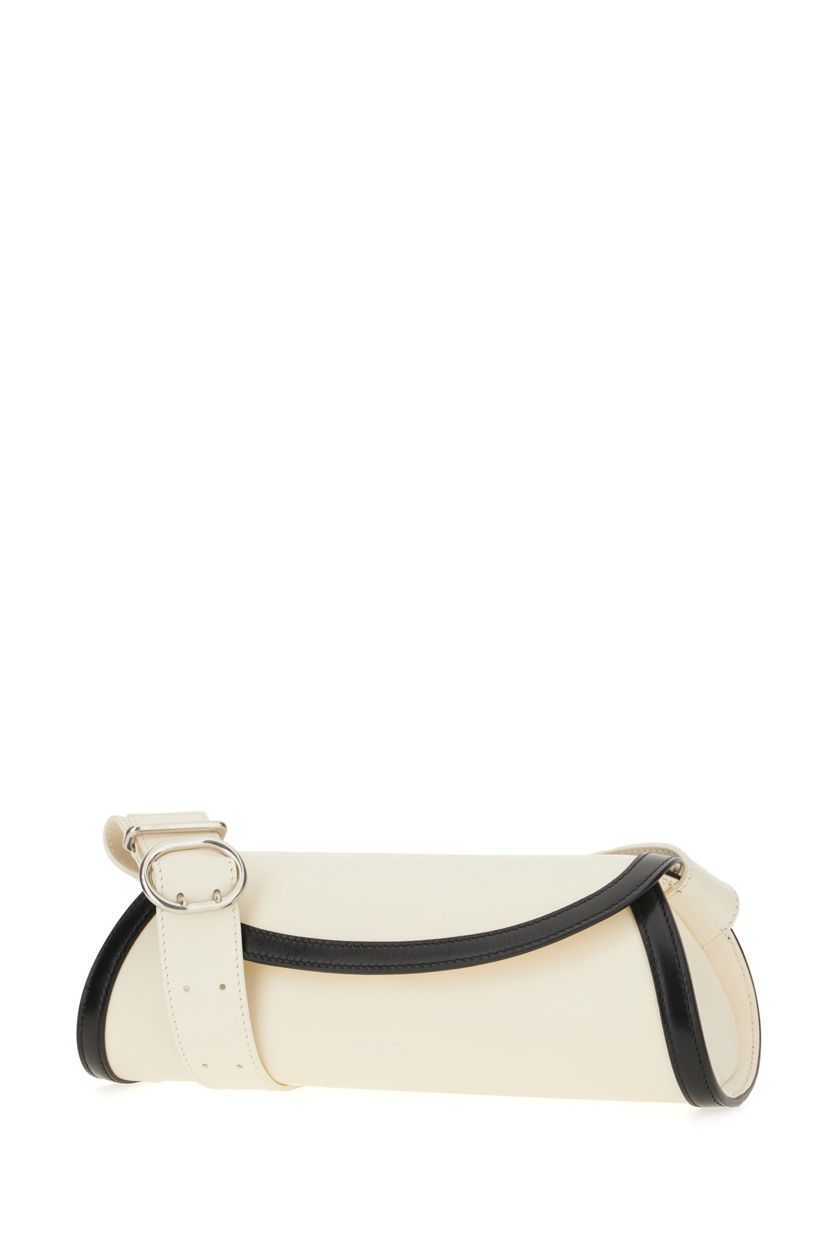 Jil Sander Borsa a spalla Cannolo piccola in pelle bicolor, view 2
