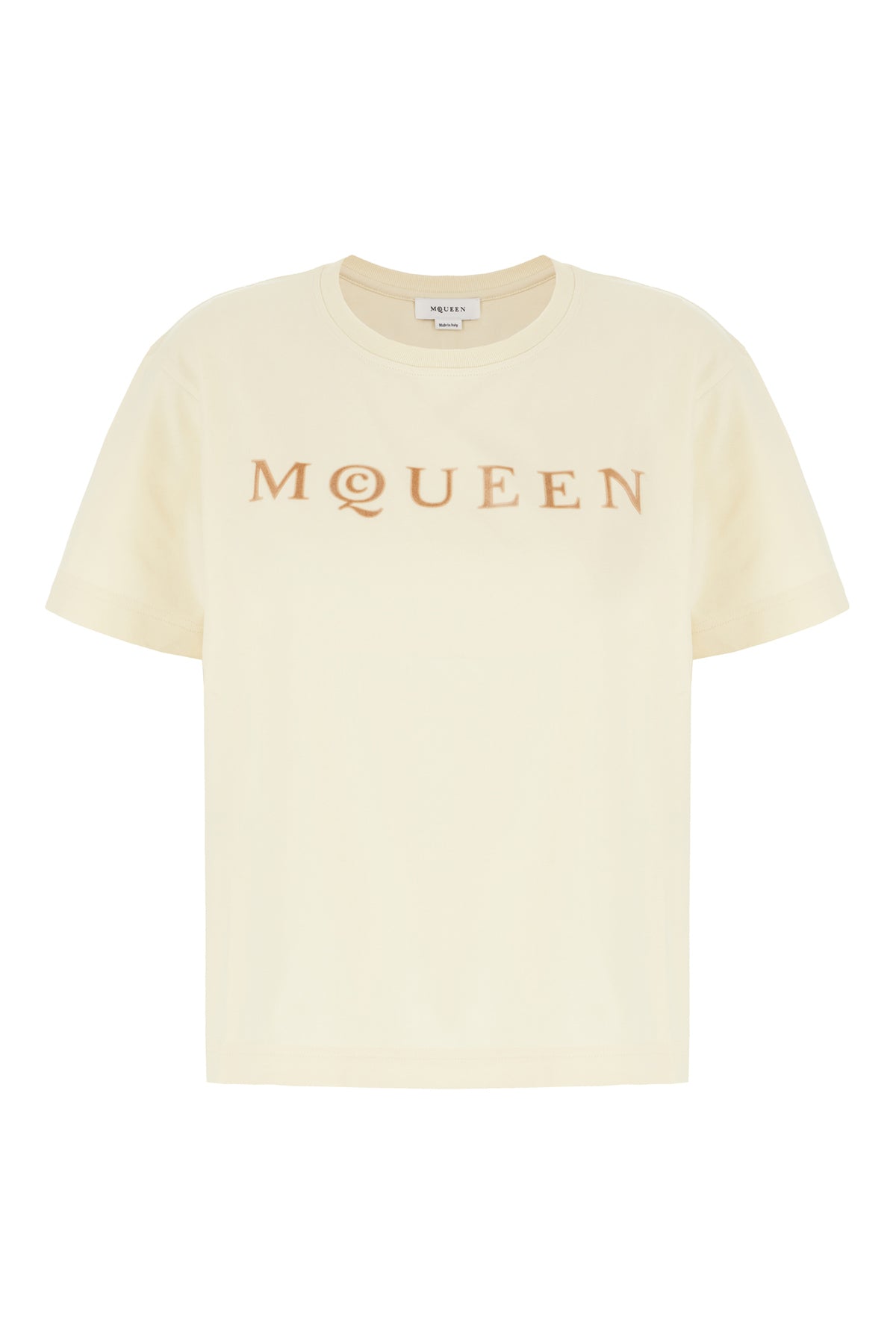 Alexander McQueen T-shirt in cotone crema