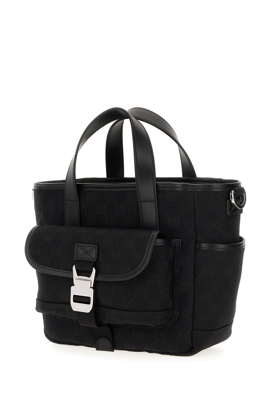 Gucci Borsa a mano in tela nera, view 2