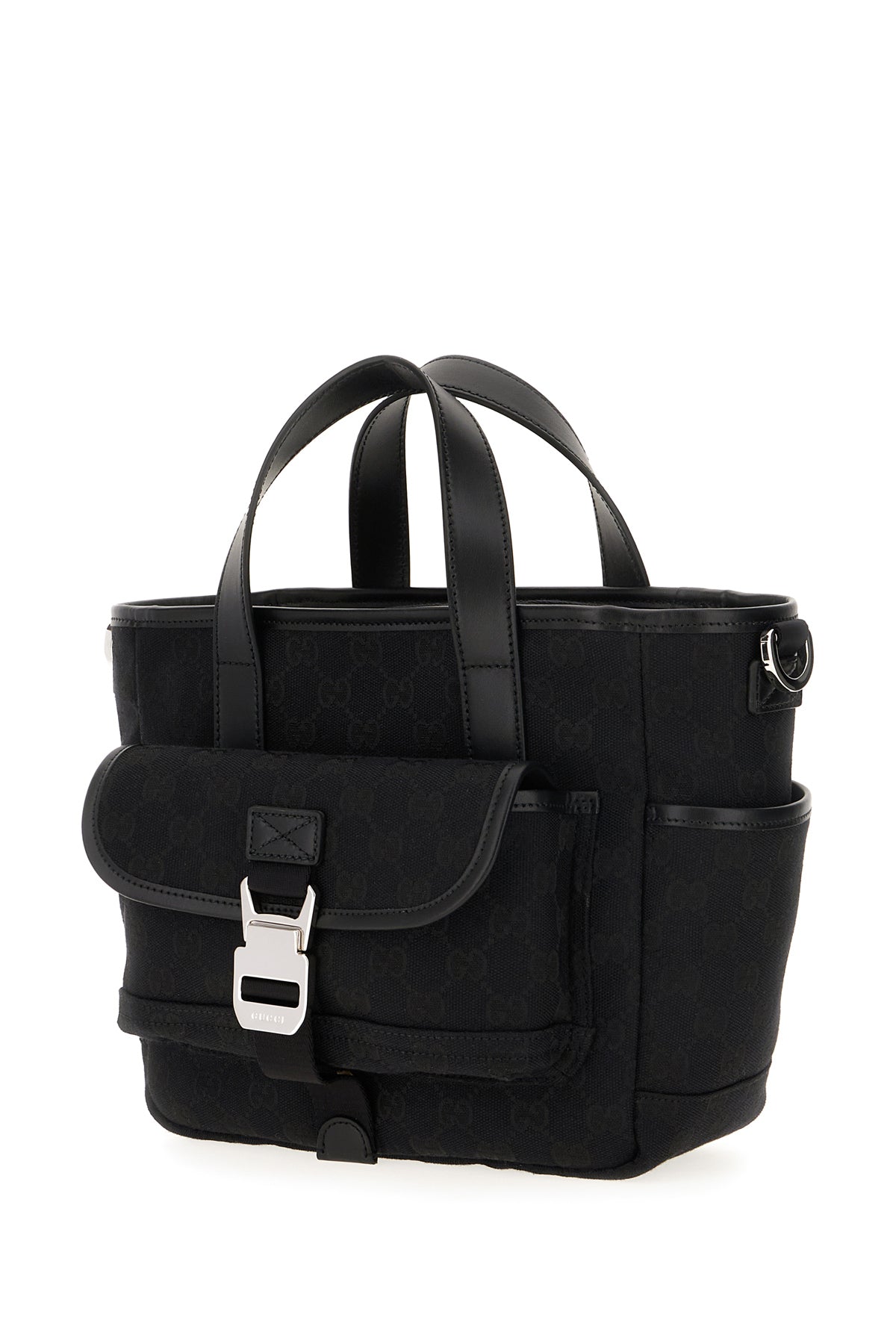 Gucci Borsa a mano in tela nera, view 2