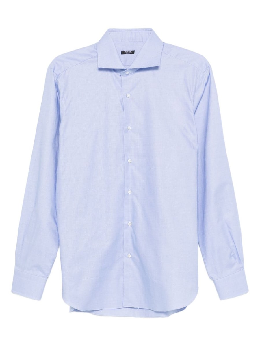 BARBA Camicia in cotone azzurro