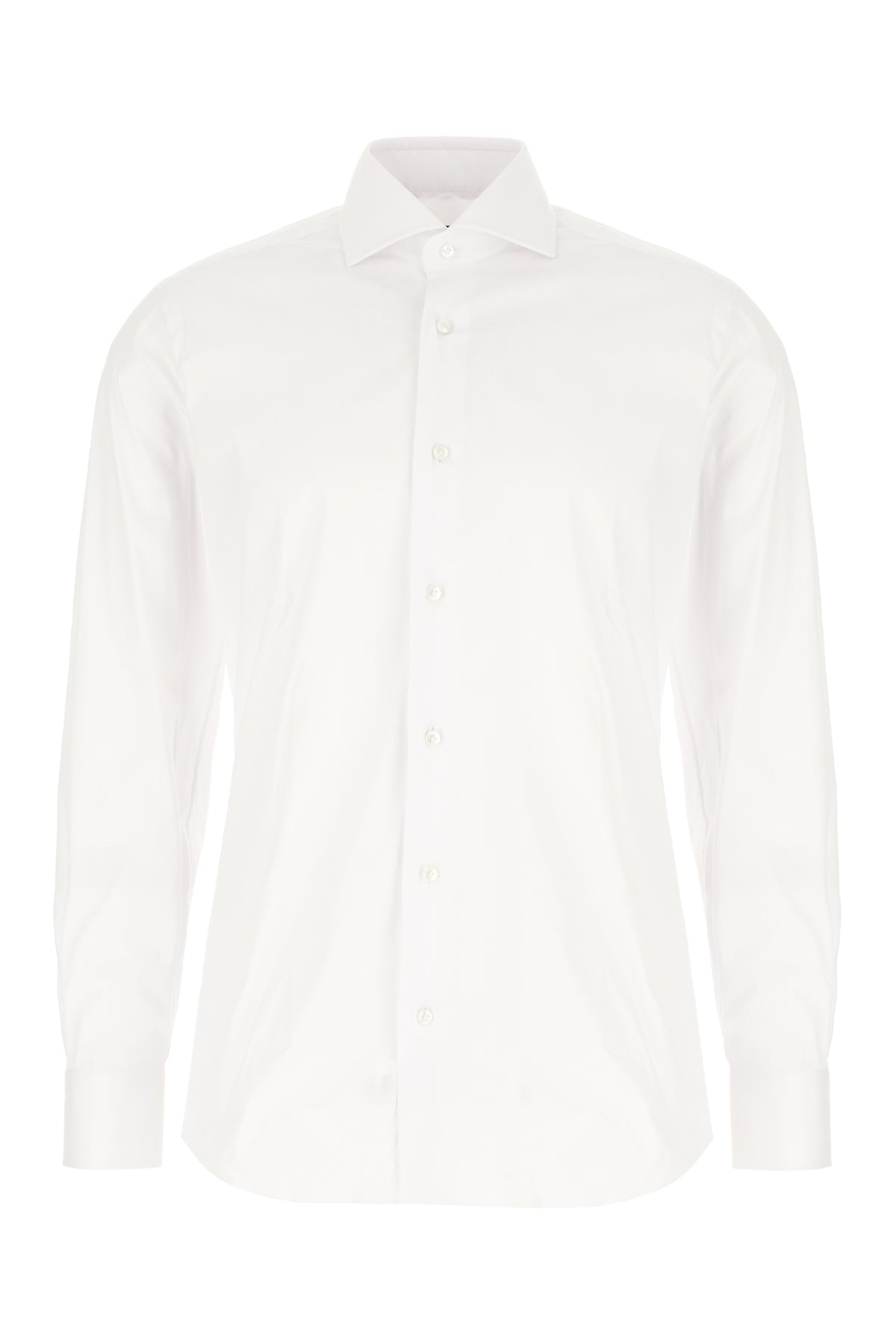 BARBA Camicia in popeline bianco