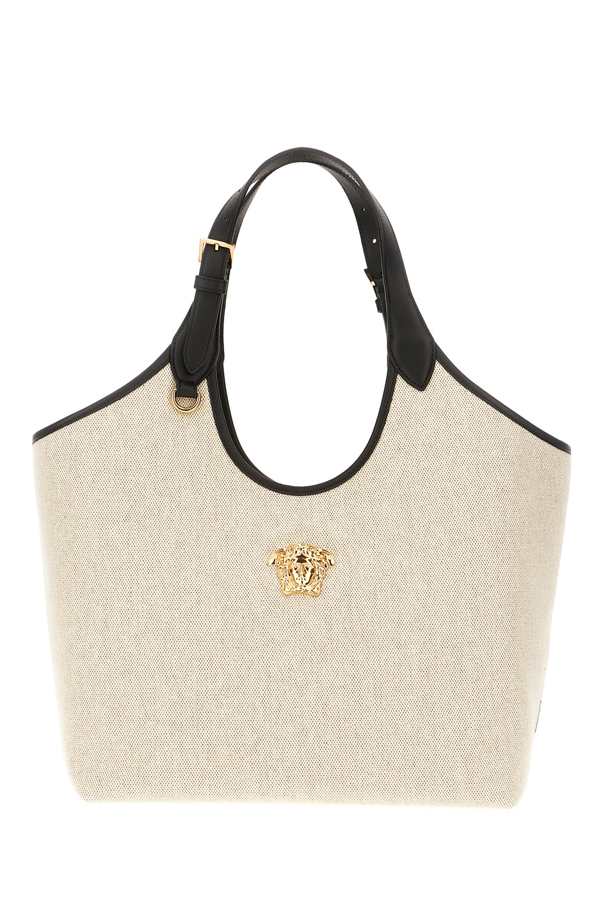Versace Borsa shopping La Medusa in tela sabbia