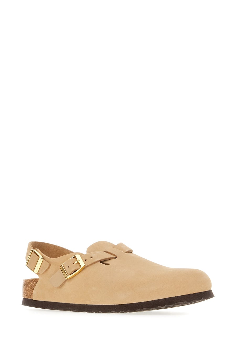 BIRKENSTOCK Slippers Tokio II in pelle scamosciata beige, view 2