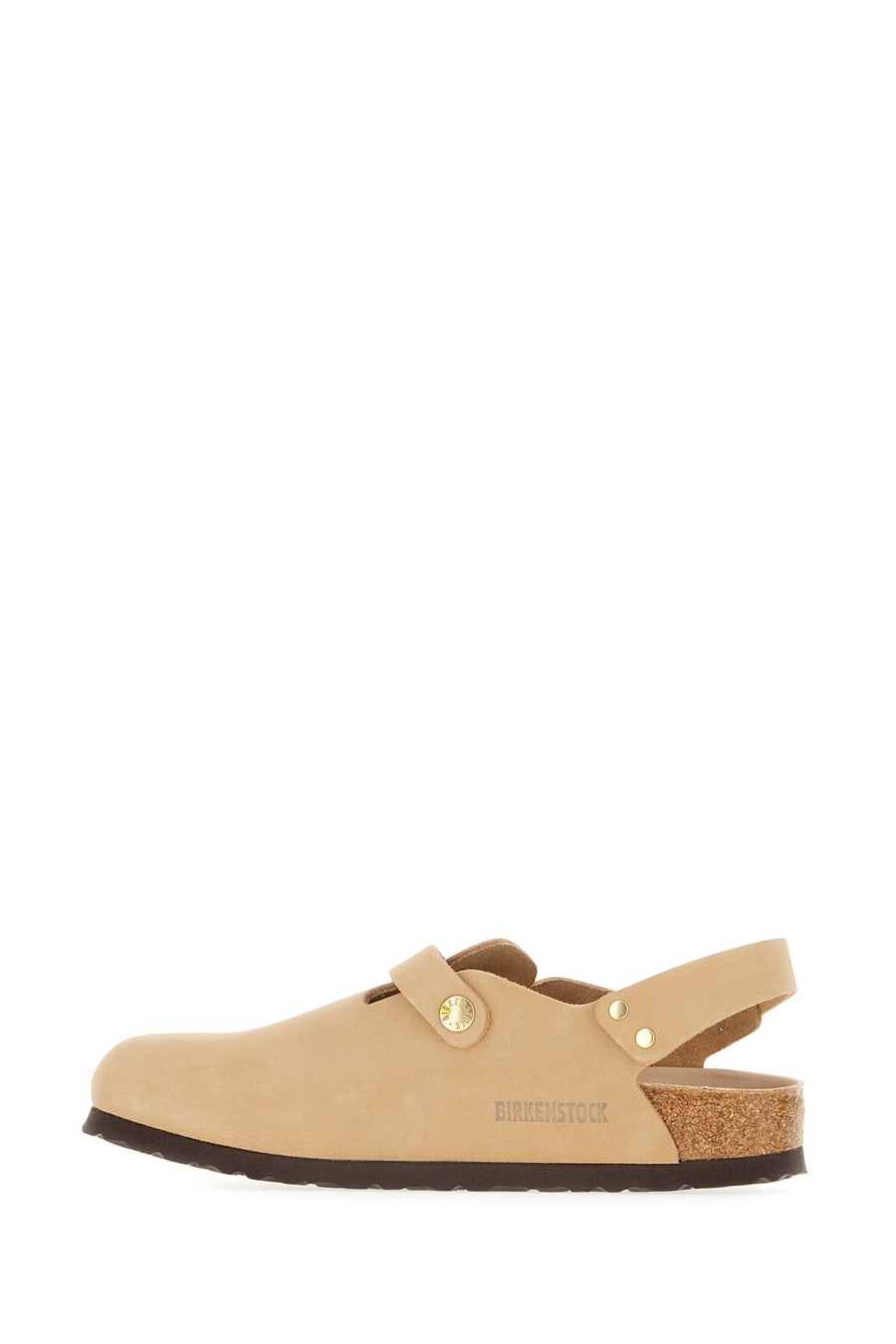 BIRKENSTOCK Slippers Tokio II in pelle scamosciata beige, view 3