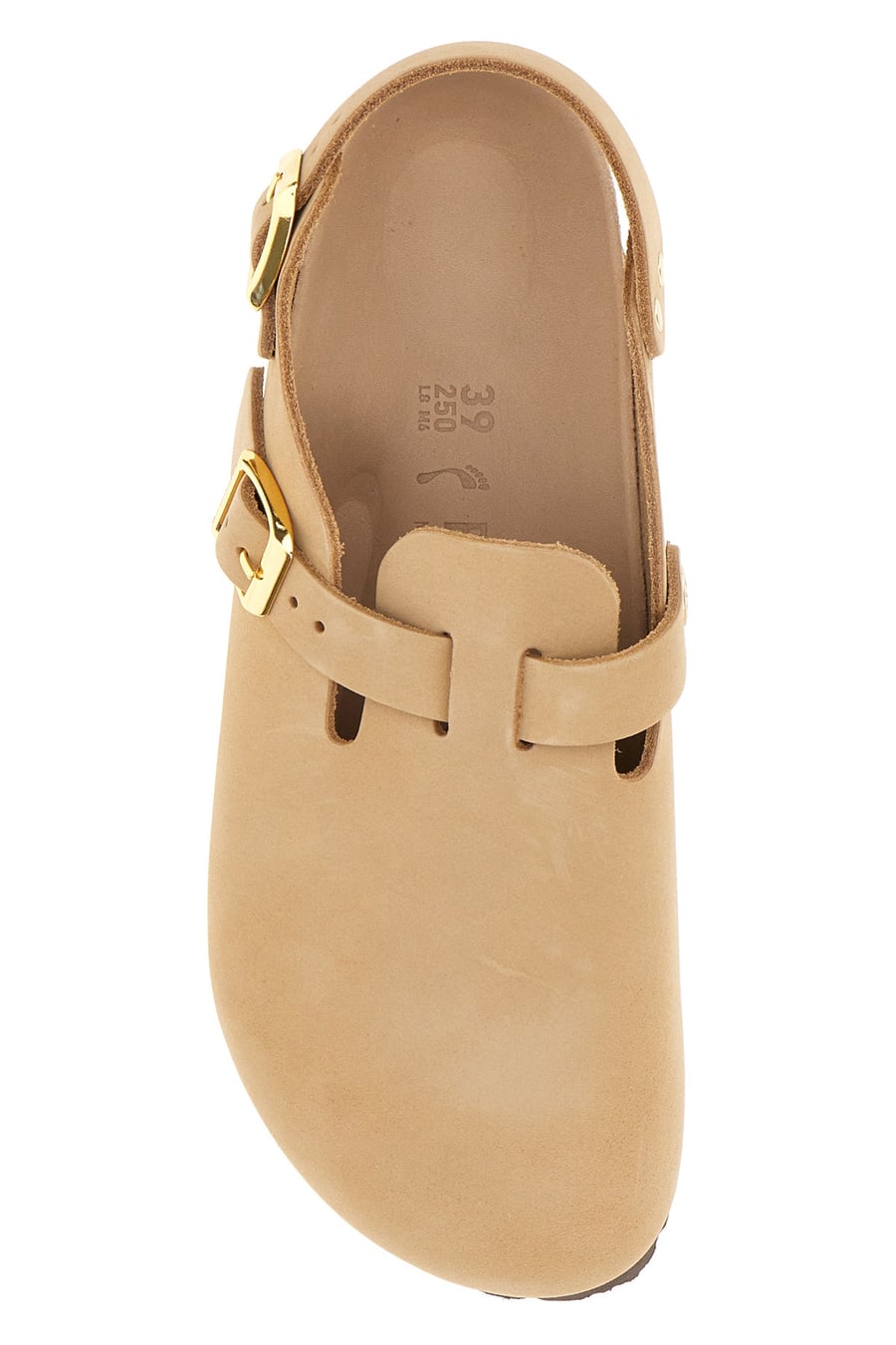 BIRKENSTOCK Slippers Tokio II in pelle scamosciata beige, view 4