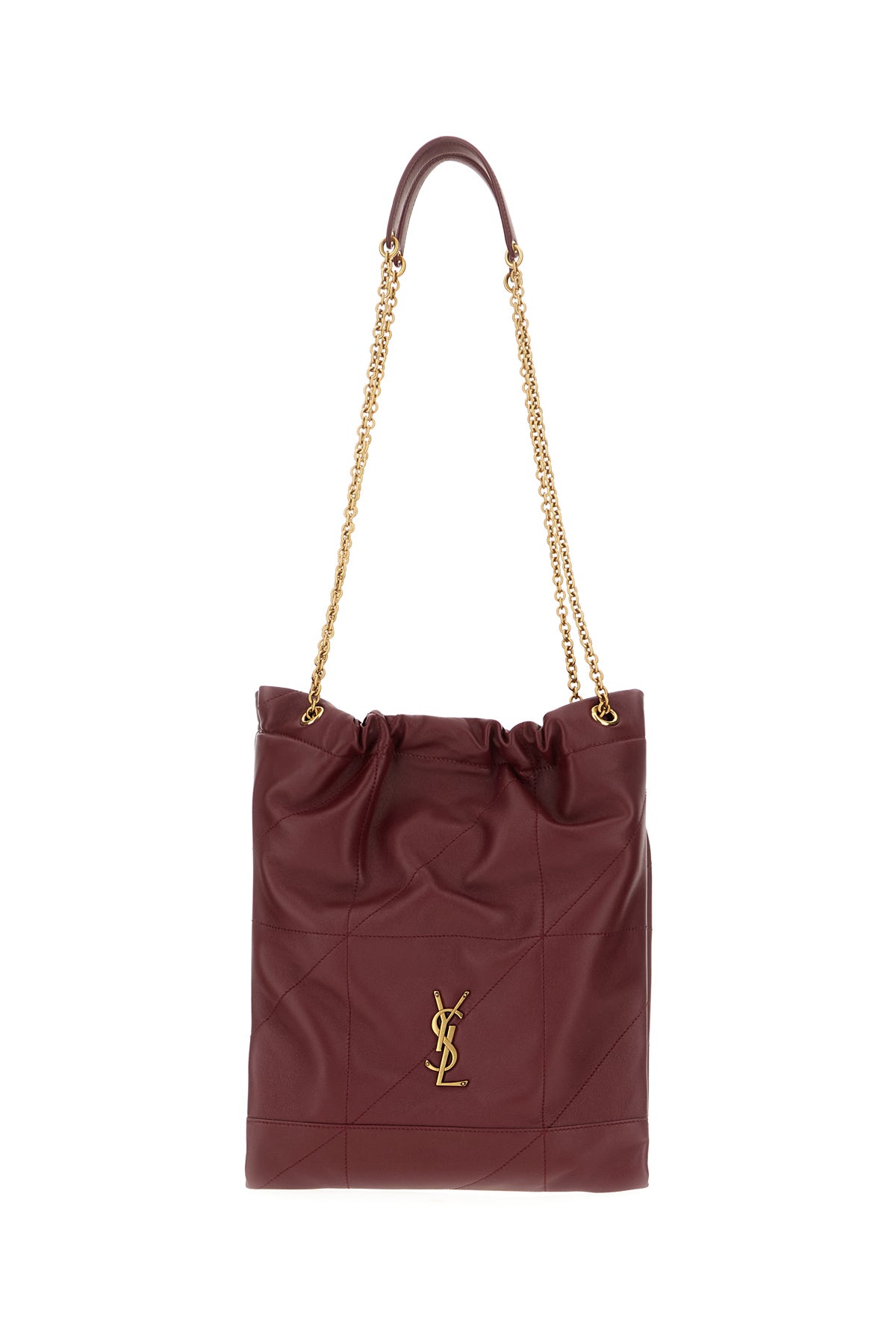 Saint Laurent Borsa a spalla Pochon in pelle bordeaux