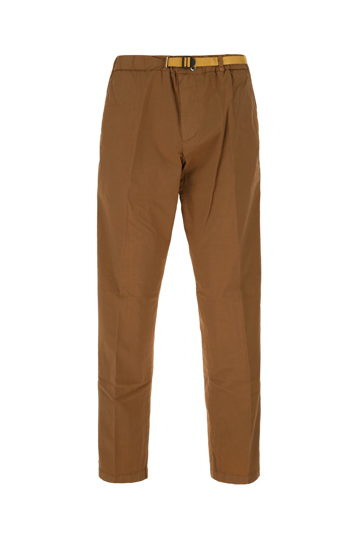 WHITE SAND Pantalone in cotone stretch cammello