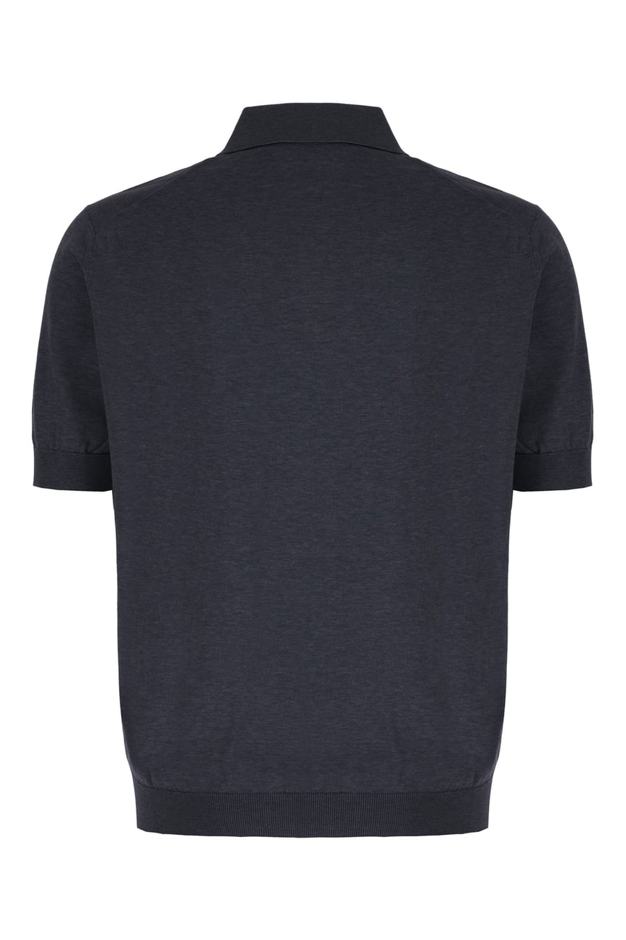LARDINI Polo in cotone blu notte, view 2