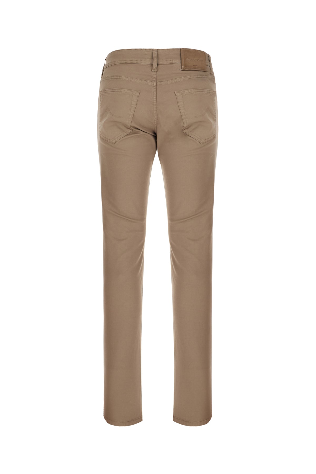 JACOB COHEN Pantalone in misto cotone stretch tortora, view 2