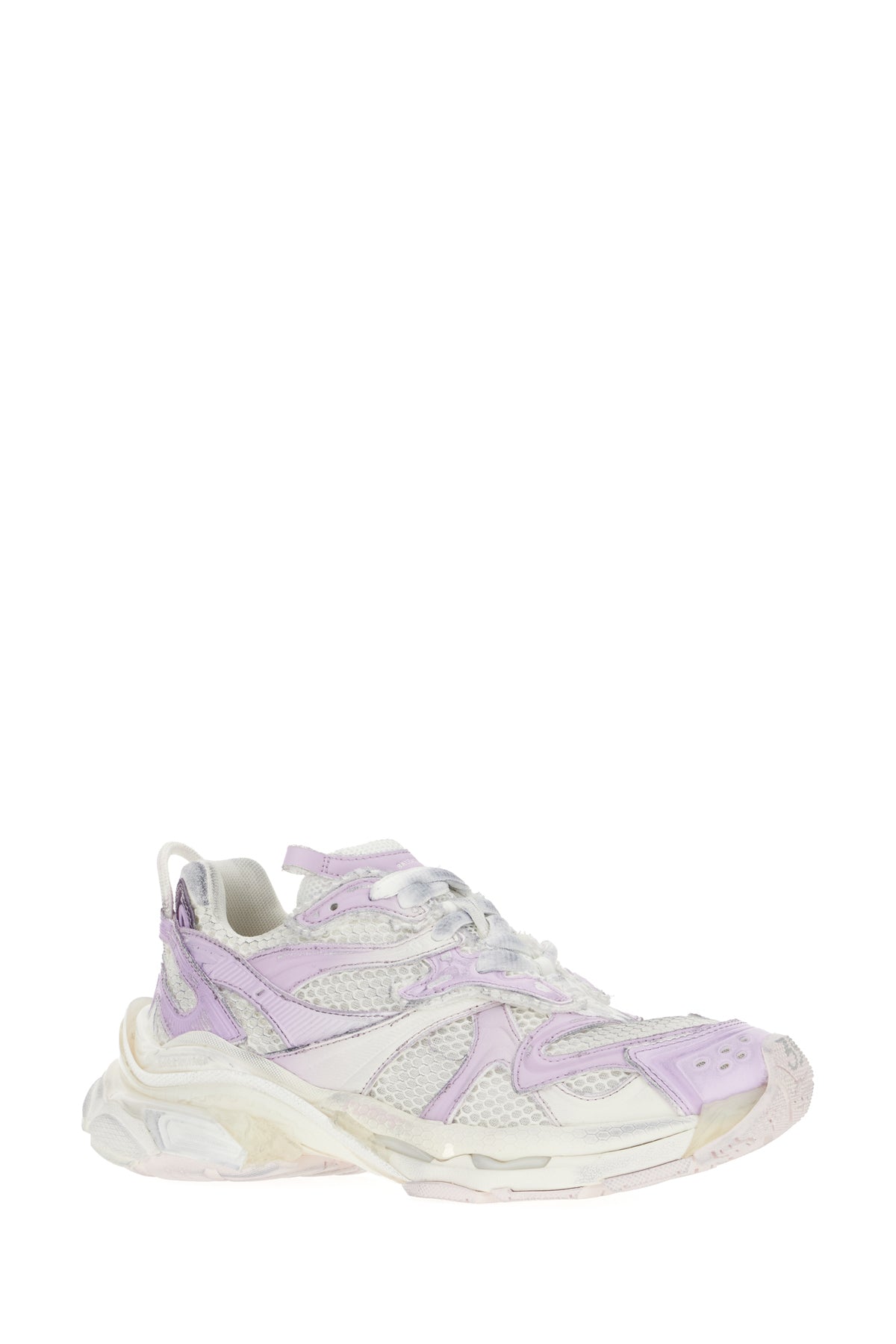 Balenciaga Sneakers Runner 2.0 multicolor in rete e gomma, view 2