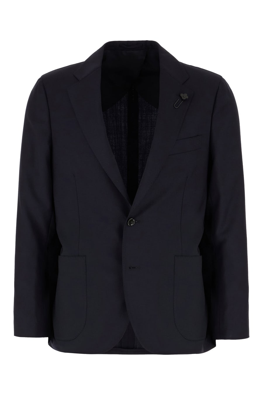 LARDINI Completo in cotone blu navy, view 2