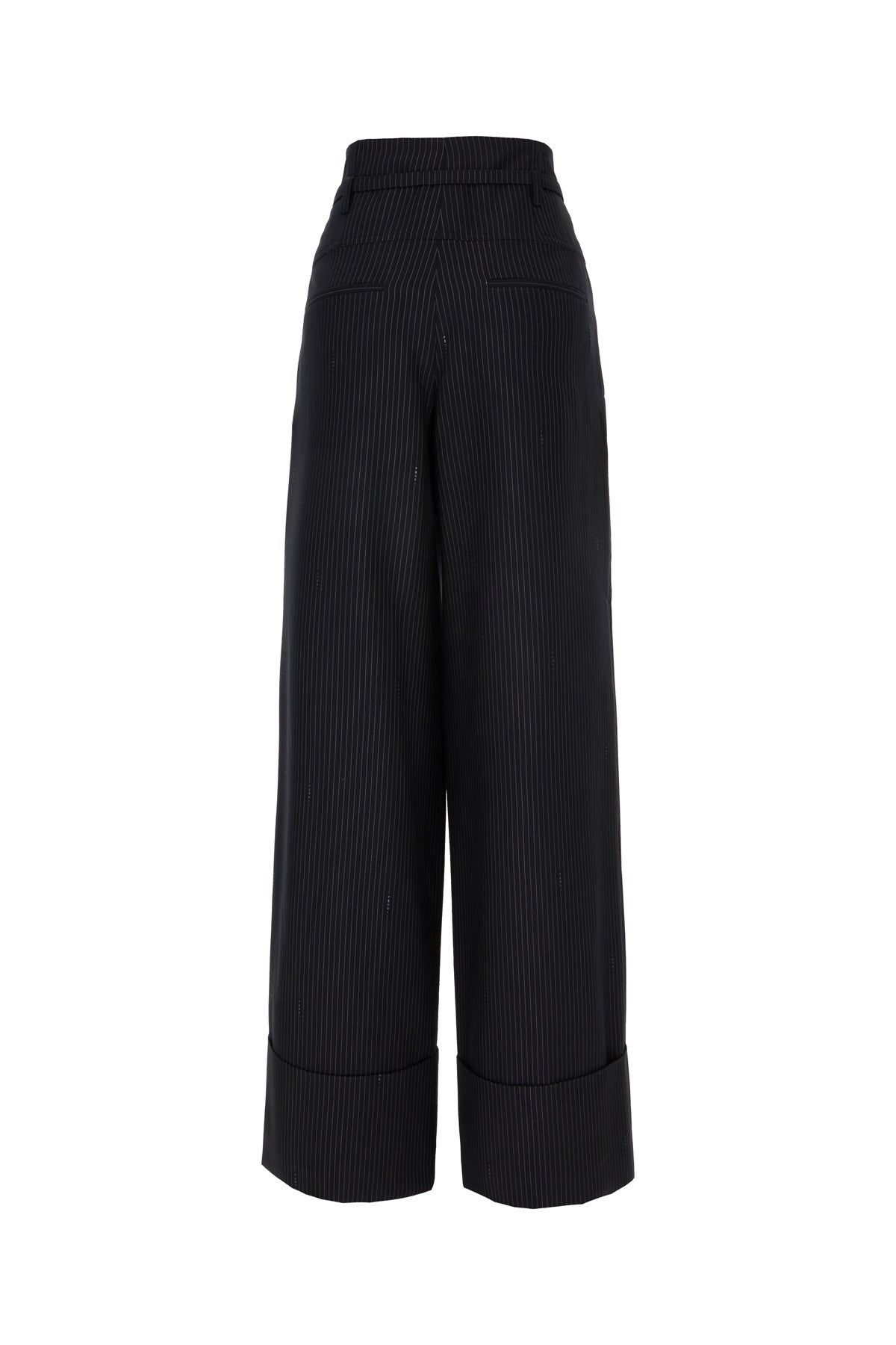 Fendi Pantalone in misto lana ricamata, view 2