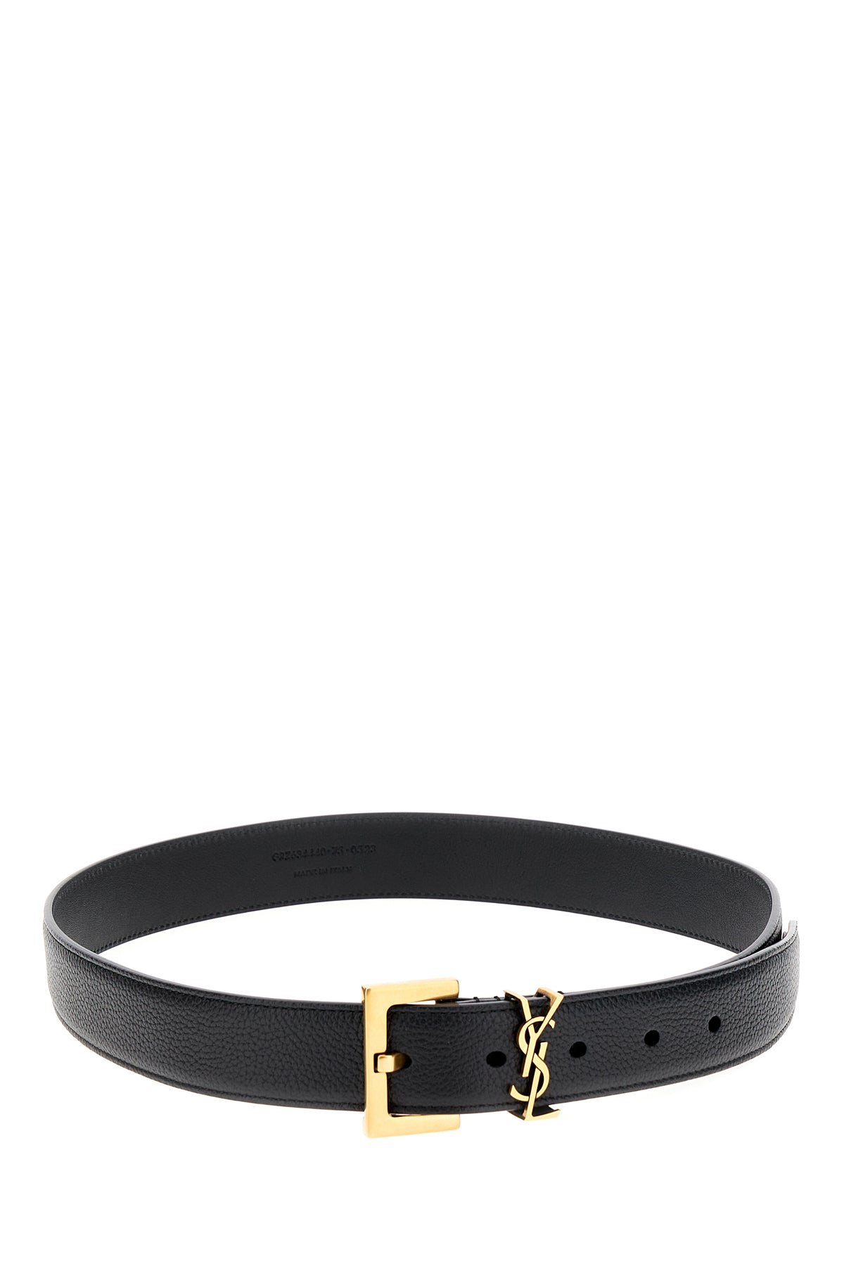 Saint Laurent Cintura in pelle nera