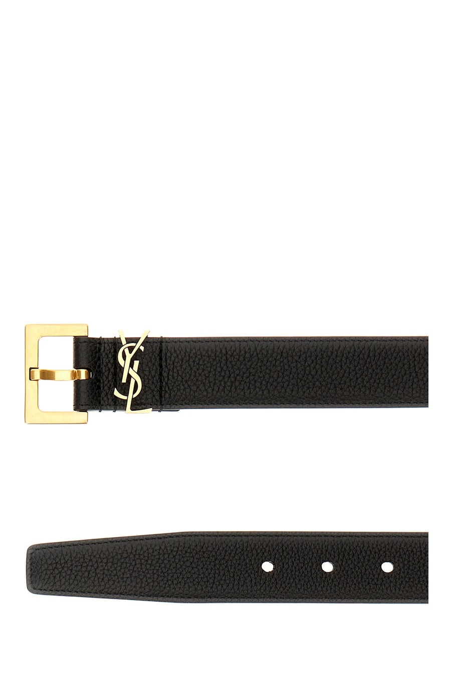 Saint Laurent Cintura in pelle nera, view 2