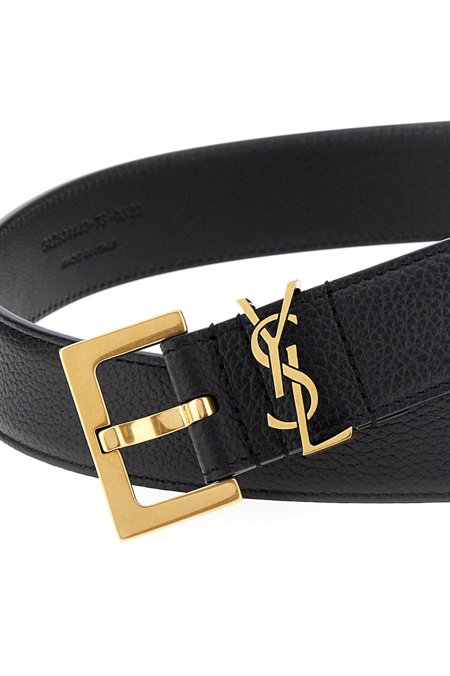 Saint Laurent Cintura in pelle nera, view 3