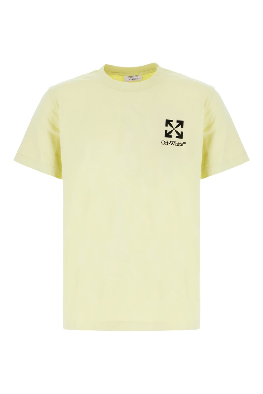 Off-White T-shirt in cotone verde lime