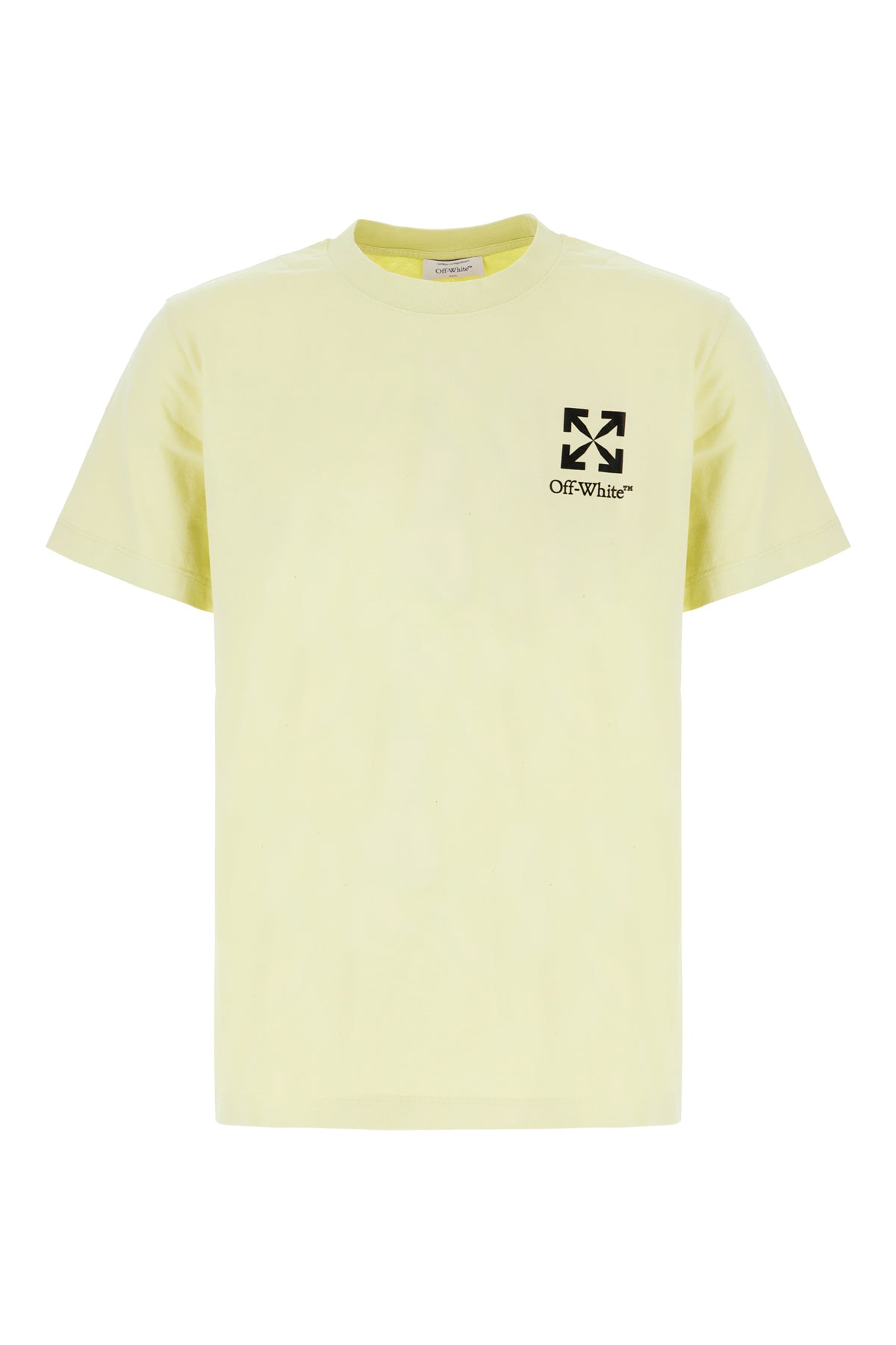 Off-White T-shirt in cotone verde lime