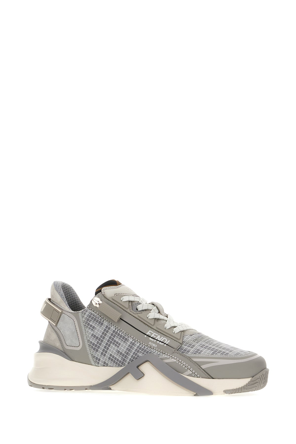 Fendi Sneakers Flow in tessuto grigio, view 2