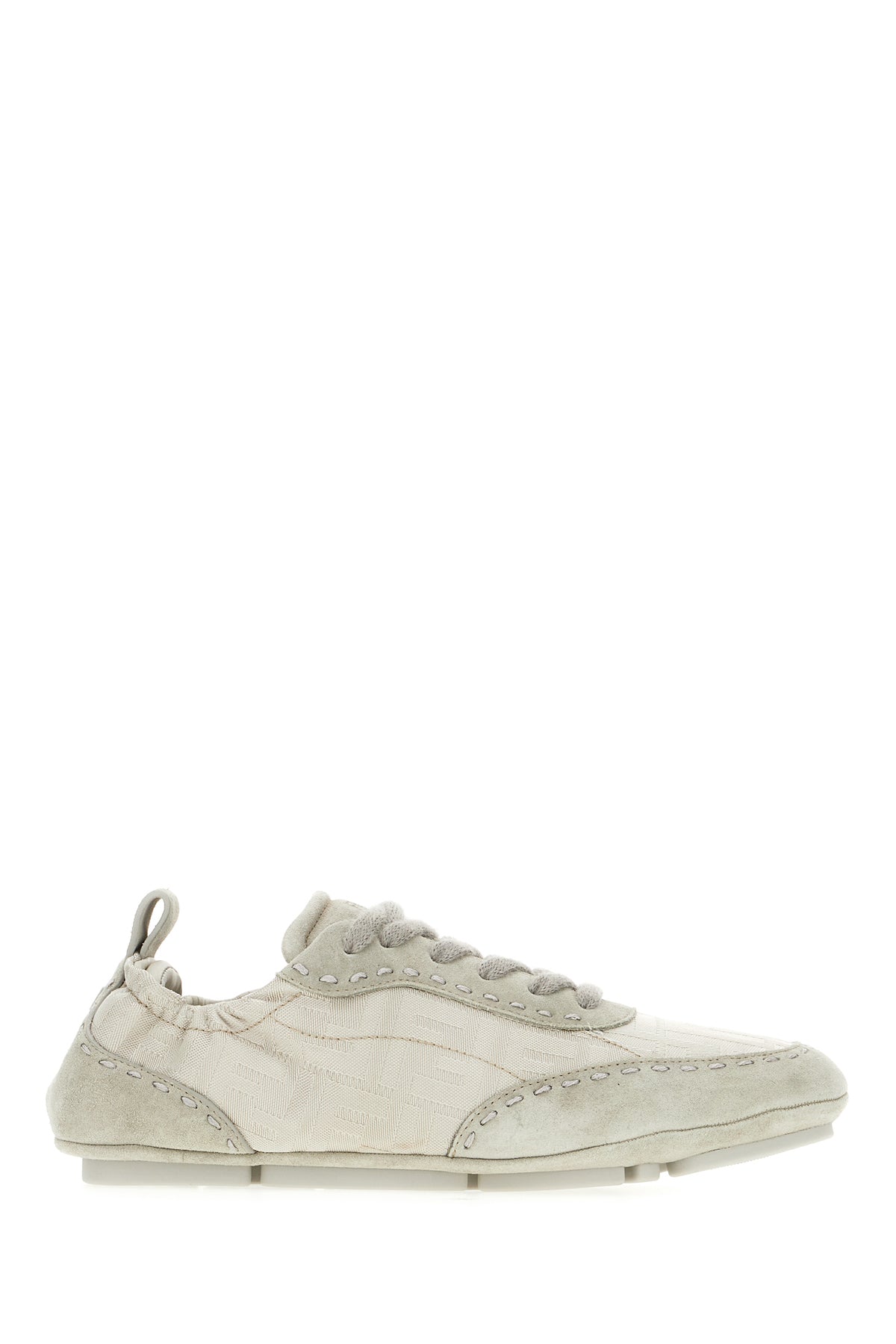 Fendi Sneakers Fit grigia in crosta e nylon