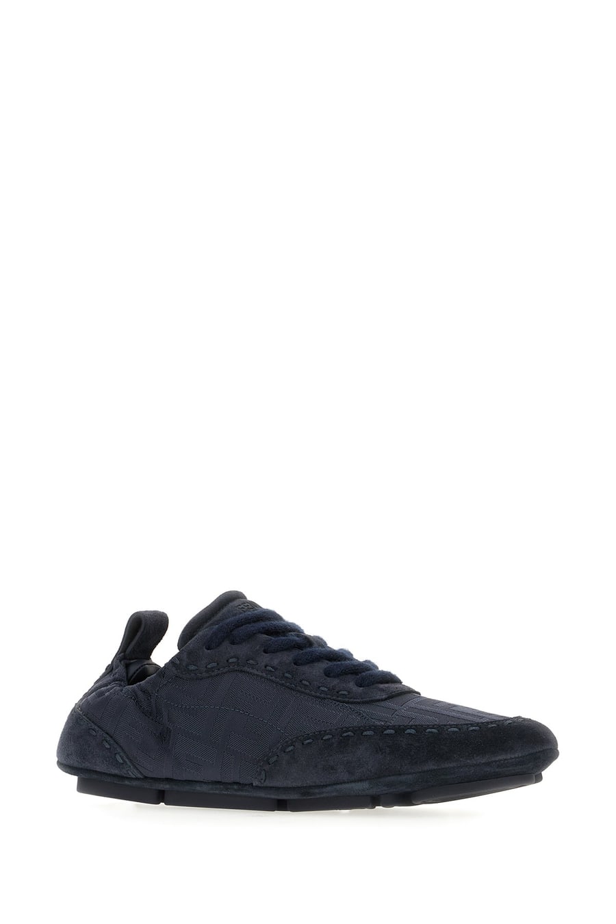 Fendi Sneakers Fit blu notte in crosta e nylon, view 2