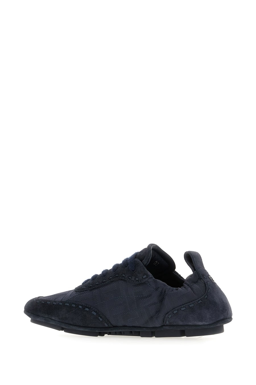 Fendi Sneakers Fit blu notte in crosta e nylon, view 3