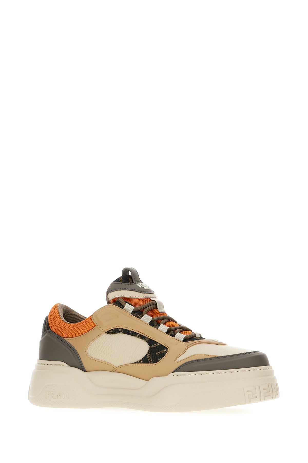 Fendi Sneakers Fendi Force multicolor in pelle e tela, view 2
