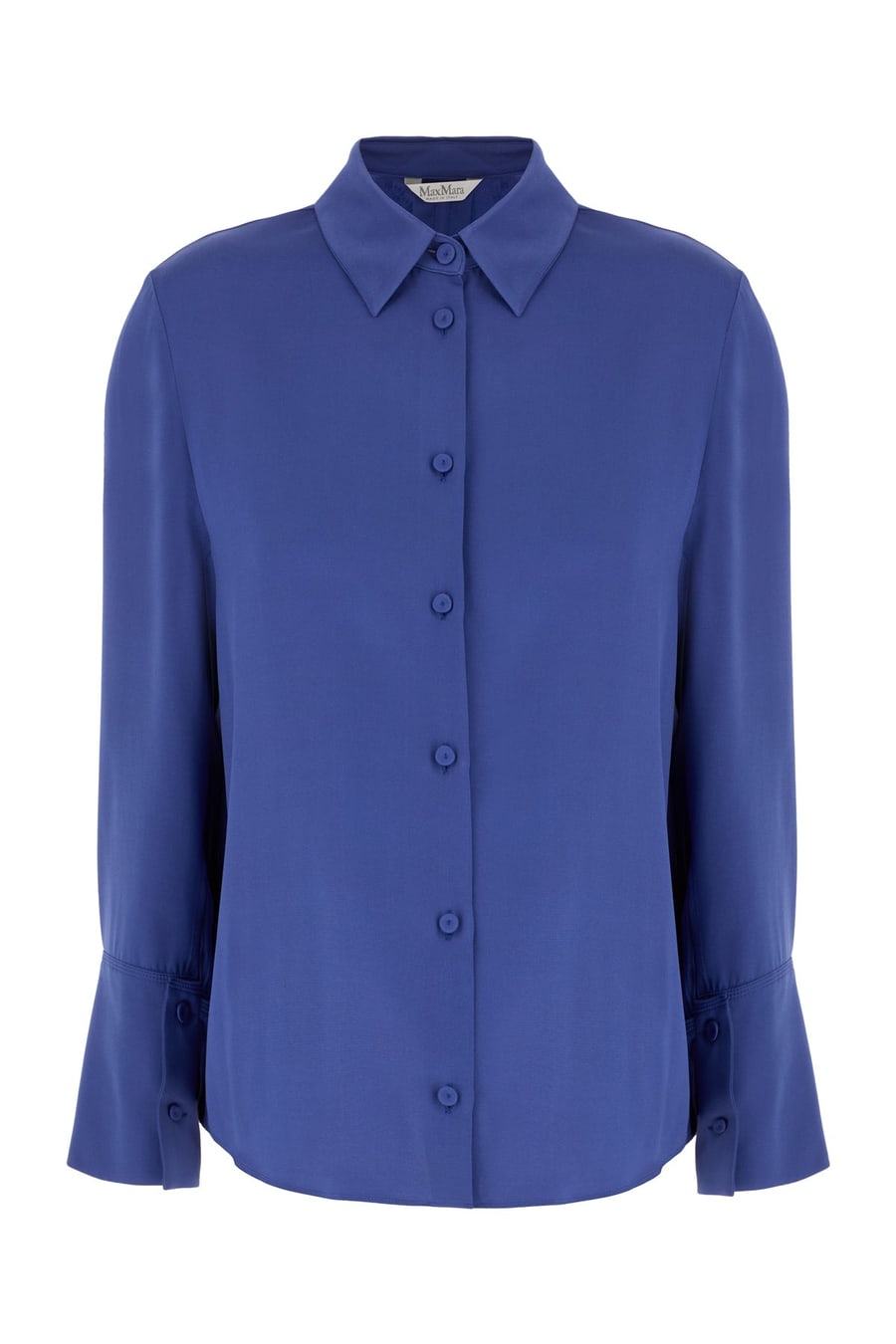 Max Mara Blusa in seta stretch blu