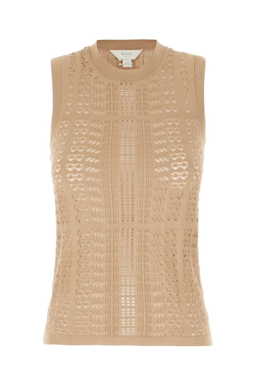MALO Top in cotone biscotto