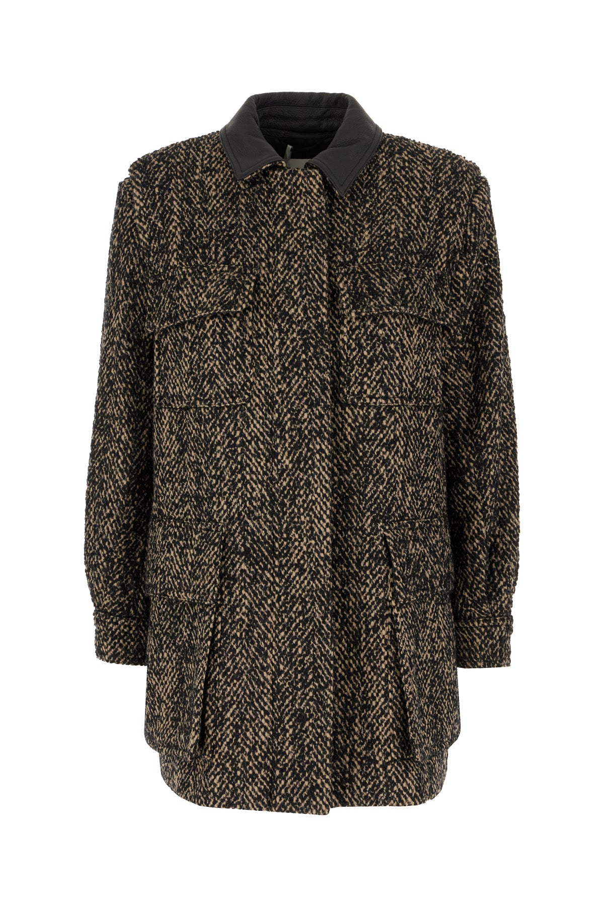 Max Mara Cappotto in misto lana ricamata